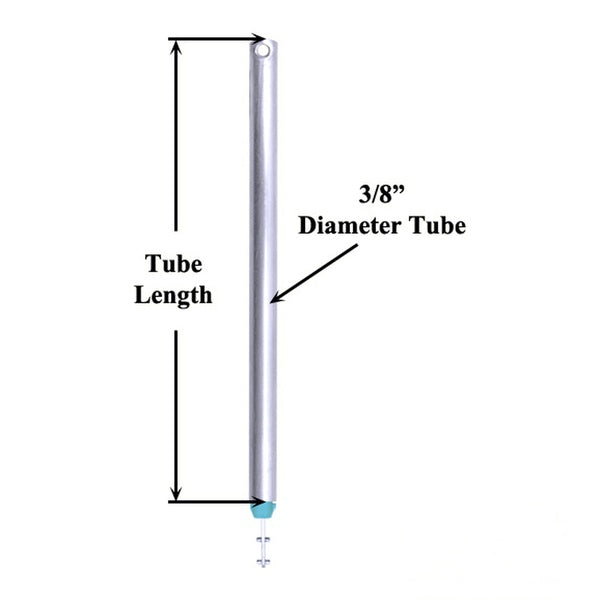 3/8 Inch Spiral Tilt-In Window Balance Rod with Blue Bearing and Double Pins - Choose Length - 3/8 Inch Spiral Tilt-In Window Balance Rod with Blue Bearing and Double Pins - Choose Length