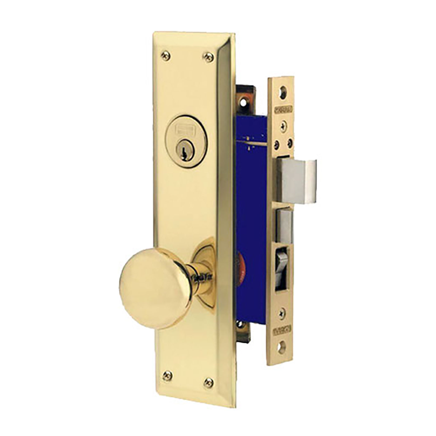 Marks Metro Mortise Entry Handle Set Left Hand Polished Brass Finish - Marks Metro Mortise Entry Handle Set Left Hand Polished Brass Finish