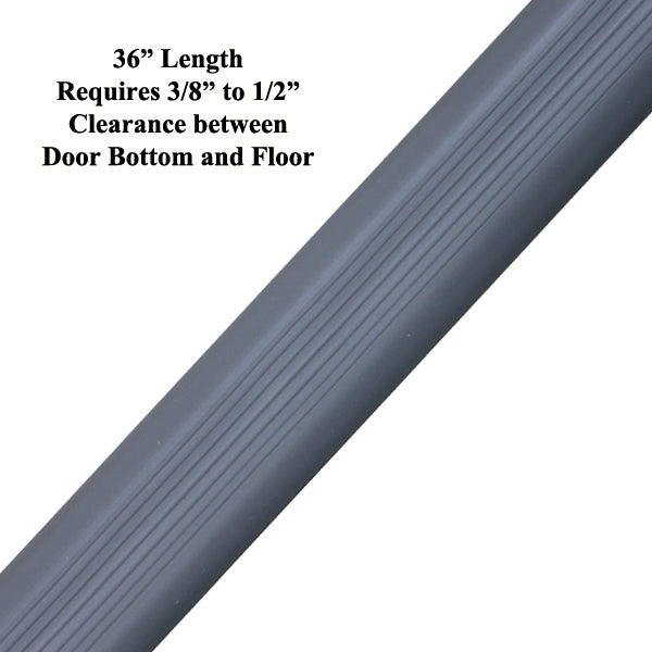 36 Inch by 1-1/4 Inch Vinyl Threshold Replacement Insert for Adjustable Thresholds - Gray - 36 Inch by 1-1/4 Inch Vinyl Threshold Replacement Insert for Adjustable Thresholds - Gray