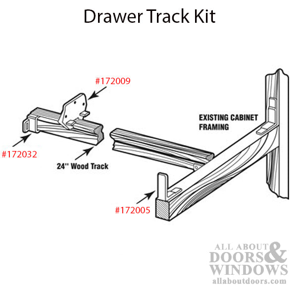 Wooden Drawer Track Kit (24 inch) - Wooden Drawer Track Kit (24 inch)