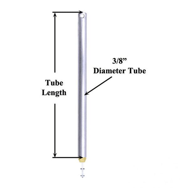 3/8 Inch Spiral Tilt-In Window Balance Rod with Yellow Bearing and Double Pins - Choose Length - 3/8 Inch Spiral Tilt-In Window Balance Rod with Yellow Bearing and Double Pins - Choose Length