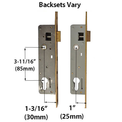 Slimline Mortise Lock Set with 30mm Backset - Slimline Mortise Lock Set with 30mm Backset