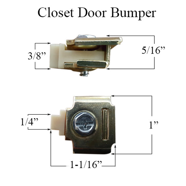 Sliding Closet Pocket Door Bumper Fits 1 Inch Track - Sliding Closet Pocket Door Bumper Fits 1 Inch Track