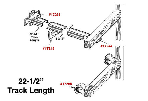 Rolled Edge Drawer Track Kit - 22 1/2 Inch - Rolled Edge Drawer Track Kit - 22 1/2 Inch