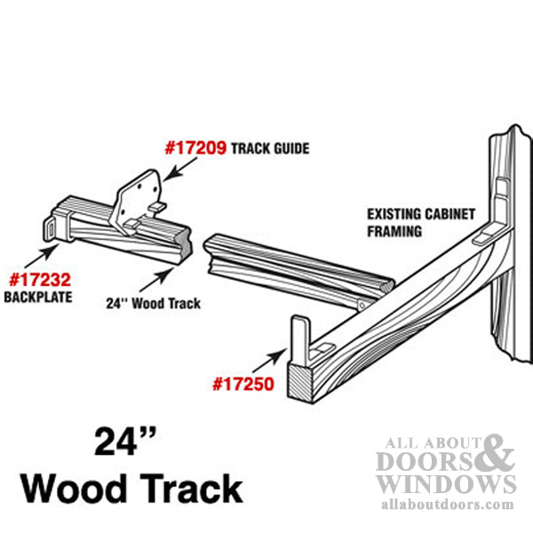 Wooden Drawer Track Kit (24 inch) - Wooden Drawer Track Kit (24 inch)