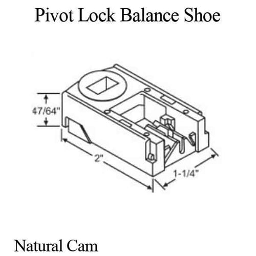 Pivot Lock Balance Shoe, 1-1/4 x 2 x 47/64, Natural Cam - Pivot Lock Balance Shoe, 1-1/4 x 2 x 47/64, Natural Cam