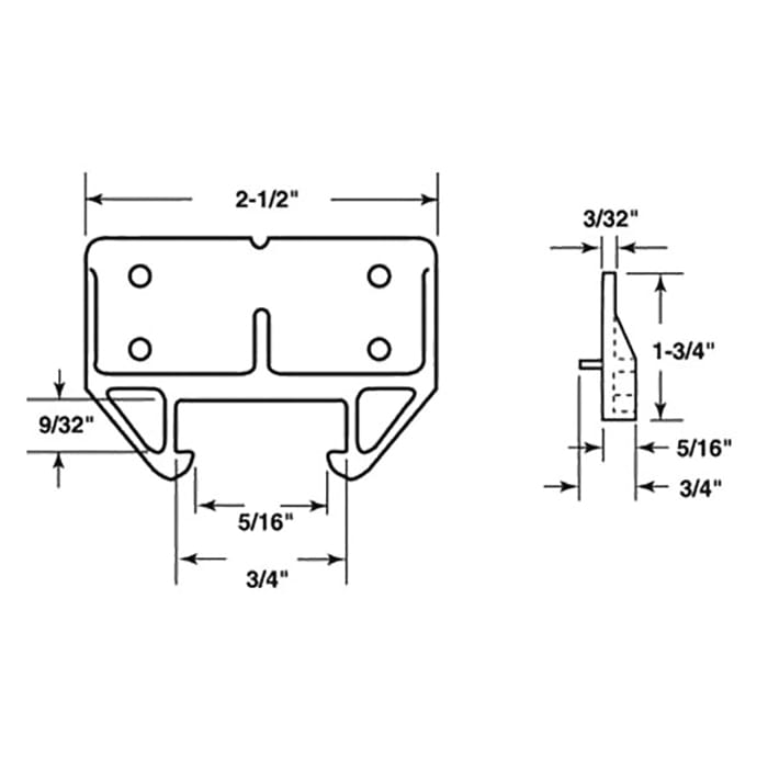 Drawer Track Guide Kit - Blue - Drawer Track Guide Kit - Blue