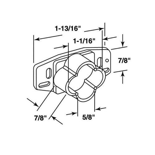 Drawer track back plate - Plastic - Drawer track back plate - Plastic