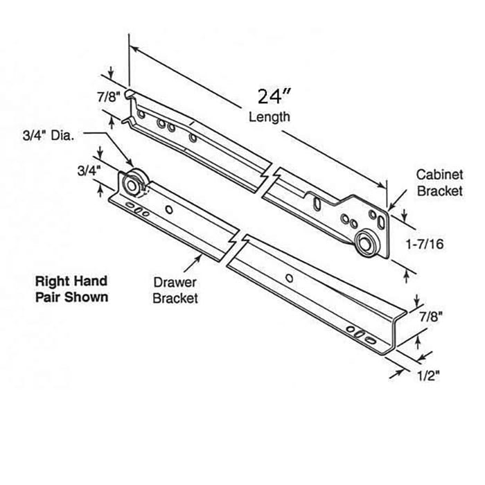 Drawer Slide Kit - 24 Inch - Drawer Slide Kit - 24 Inch