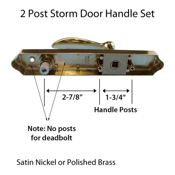 Deluxe Storm Door Lever Handle Set with Deadbolt - Deluxe Storm Door Lever Handle Set with Deadbolt
