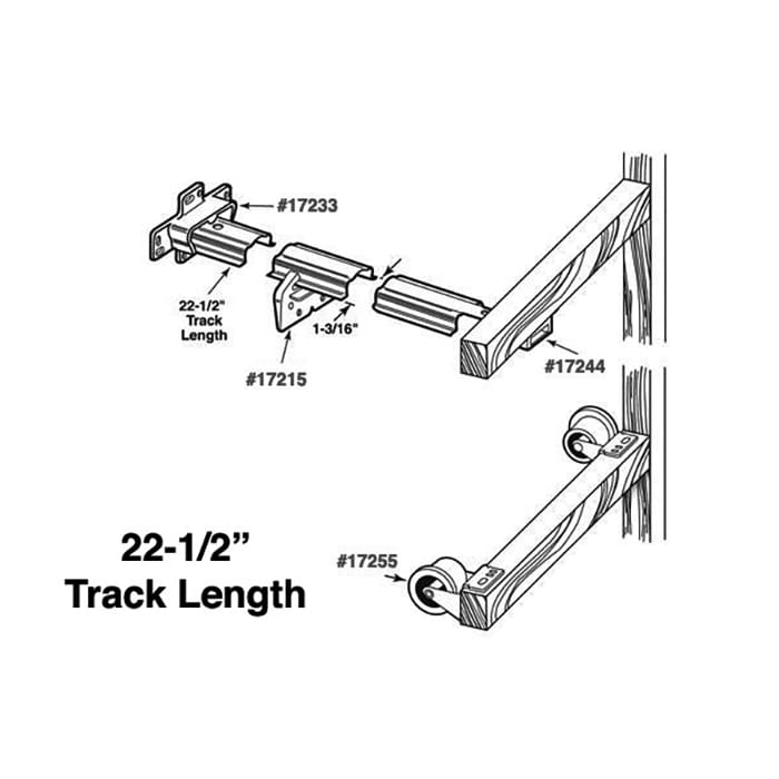 Rolled Edge Drawer Track Kit - 22 1/2 Inch - Rolled Edge Drawer Track Kit - 22 1/2 Inch