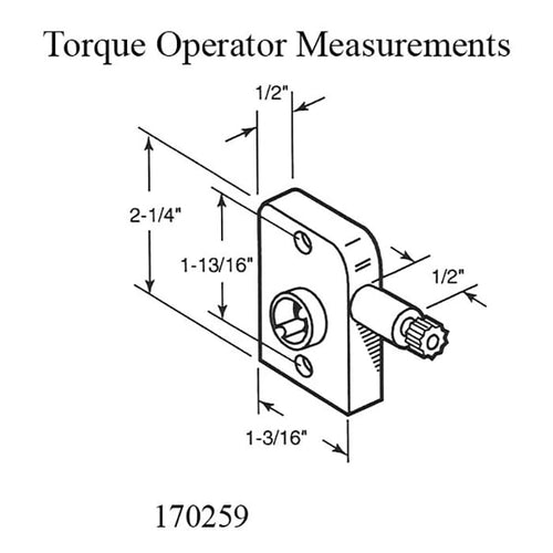 Torque Operator for awning or louvre windows - Right hand shown - Sun Valley - Torque Operator for awning or louvre windows - Right hand shown - Sun Valley