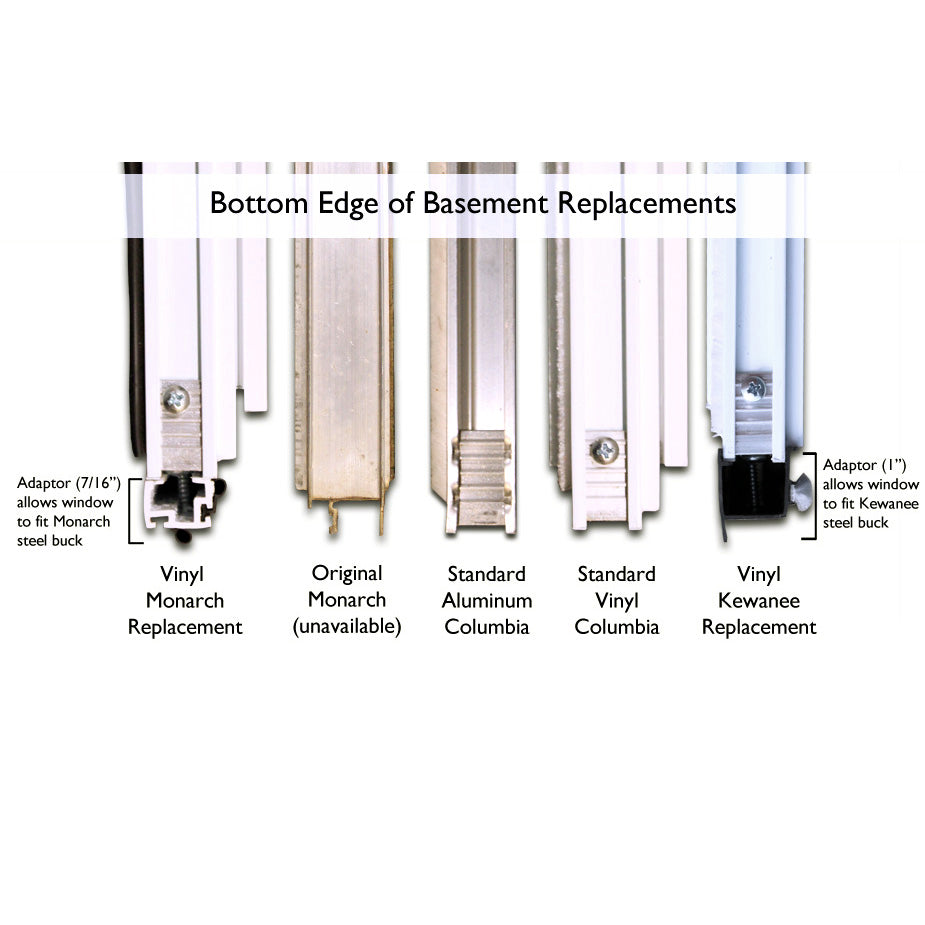 Kewanee C-310A-K-12 Aluminum Basement WINDOW Insert, Dual Pane Glass - Kewanee C-310A-K-12 Aluminum Basement WINDOW Insert, Dual Pane Glass