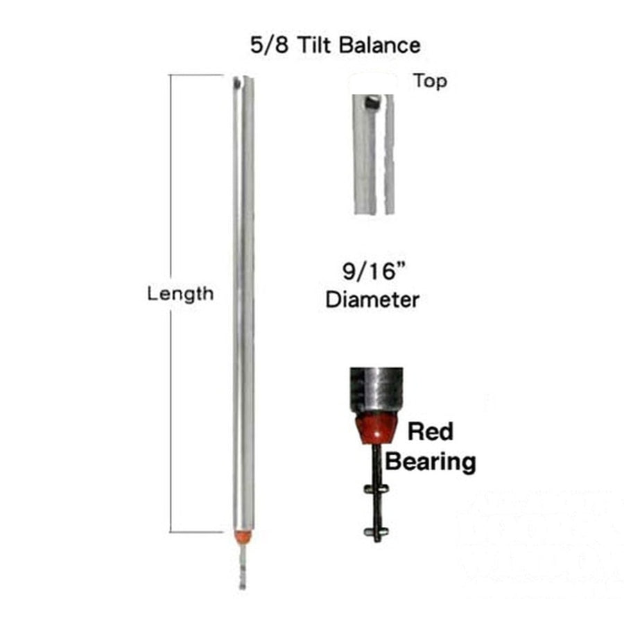 5/8 Inch Spiral Tilt-In Window Balance Rod, Red Bearing, Aluminum Tubes - 5/8 Inch Spiral Tilt-In Window Balance Rod, Red Bearing, Aluminum Tubes