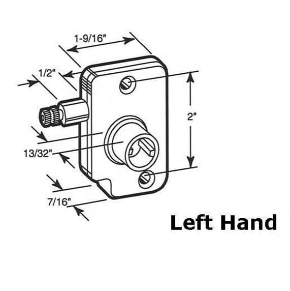 Operator for Awning or Jalousie Louver Windows Torque 2 Inch Left Hand - Operator for Awning or Jalousie Louver Windows Torque 2 Inch Left Hand