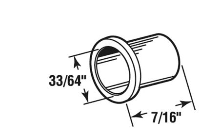 Toque Bar Bushing 33/64, Louver/Jalousie - Toque Bar Bushing 33/64, Louver/Jalousie
