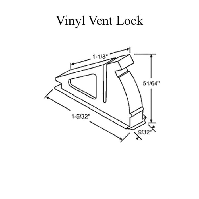Vinyl Vent Lock - White - Vinyl Vent Lock - White