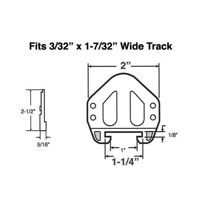 Drawer Track Guide Kit - 3/32 x 1-7/32 Wide Track - Drawer Track Guide Kit - 3/32 x 1-7/32 Wide Track