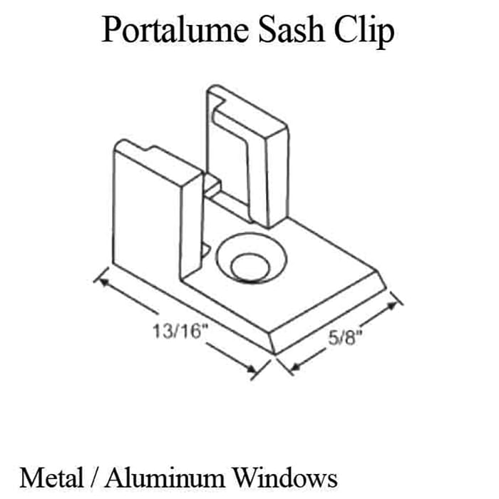 Portalume Sash Clip, Plastic - White - Portalume Sash Clip, Plastic - White