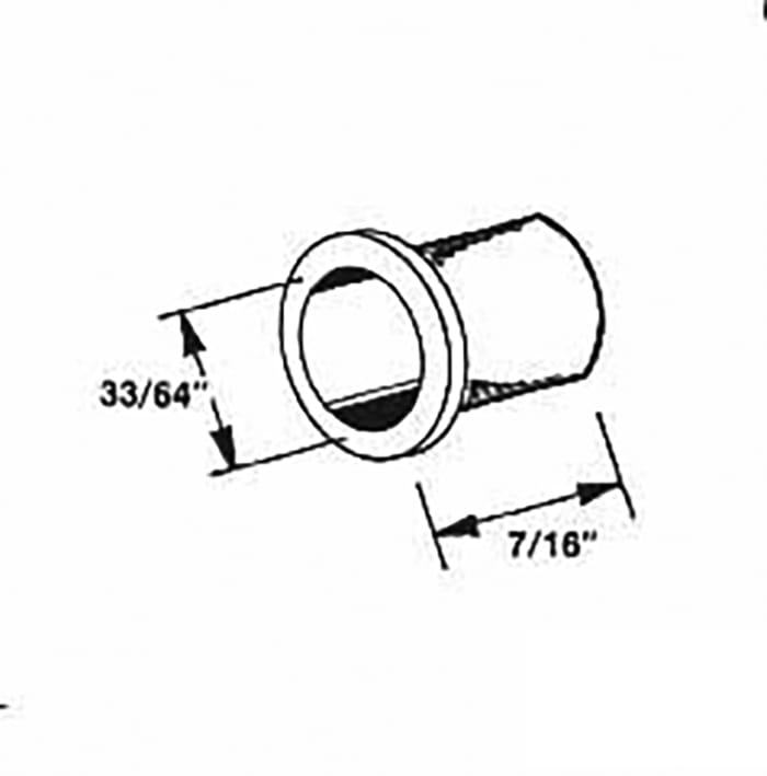 Toque Bar Bushing 33/64, Louver/Jalousie - Toque Bar Bushing 33/64, Louver/Jalousie