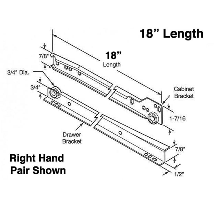 Drawer Slide Kit - 18 Inch - Drawer Slide Kit - 18 Inch