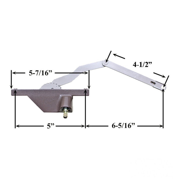 Right Hand 6-11/16 Inch Rear Face Mounted Dyad Casement Operator for Window - Choose Color - Right Hand 6-11/16 Inch Rear Face Mounted Dyad Casement Operator for Window - Choose Color