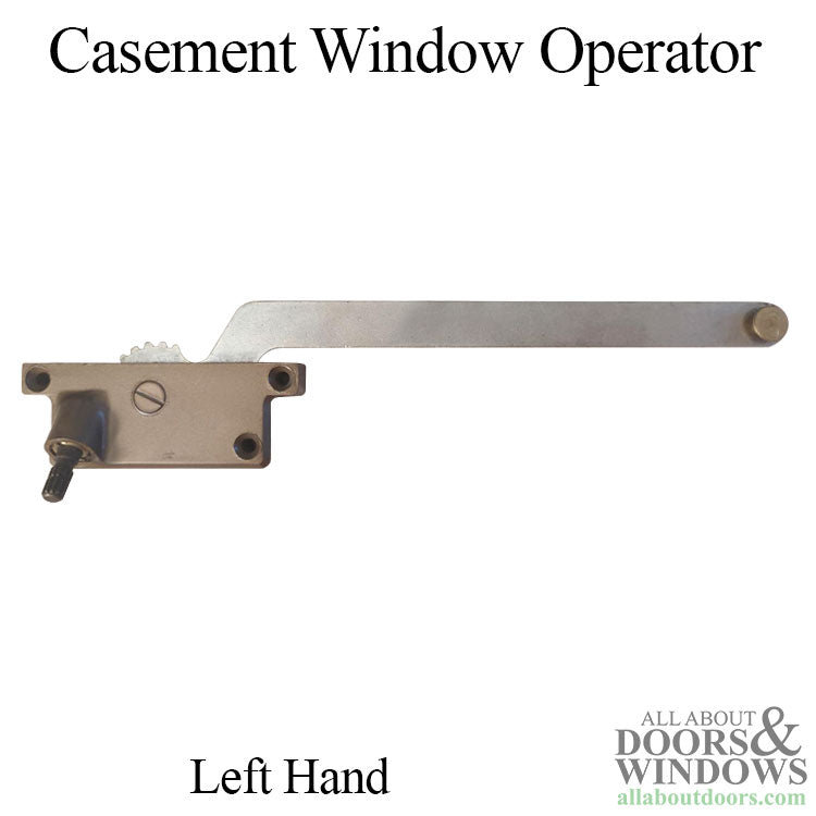 Casement Window Operator, 9 inch Arm, 3 screw hole, Left Hand - Bronze - Casement Window Operator, 9 inch Arm, 3 screw hole, Left Hand - Bronze