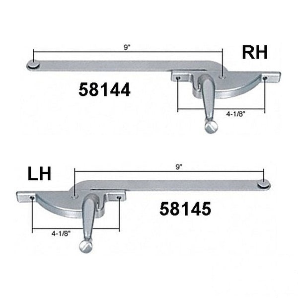 Hope Operator, 9î Arm, 4-1/8î Screws, Left Hand Casement - Choose Color - Hope Operator, 9î Arm, 4-1/8î Screws, Left Hand Casement - Choose Color