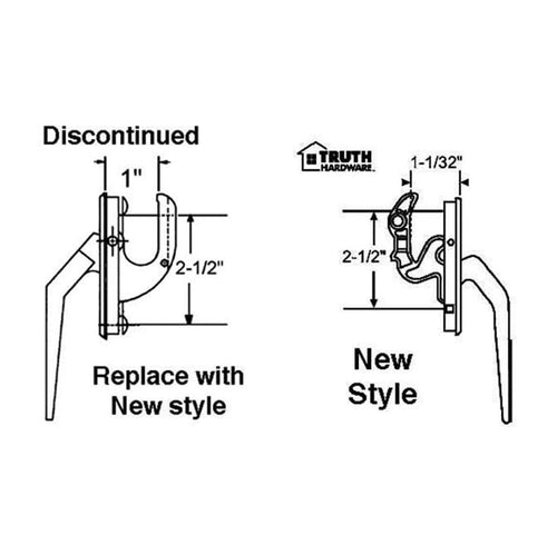Locking Handle, Casement, 2-1/2 screw spacing - White - Locking Handle, Casement, 2-1/2 screw spacing - White