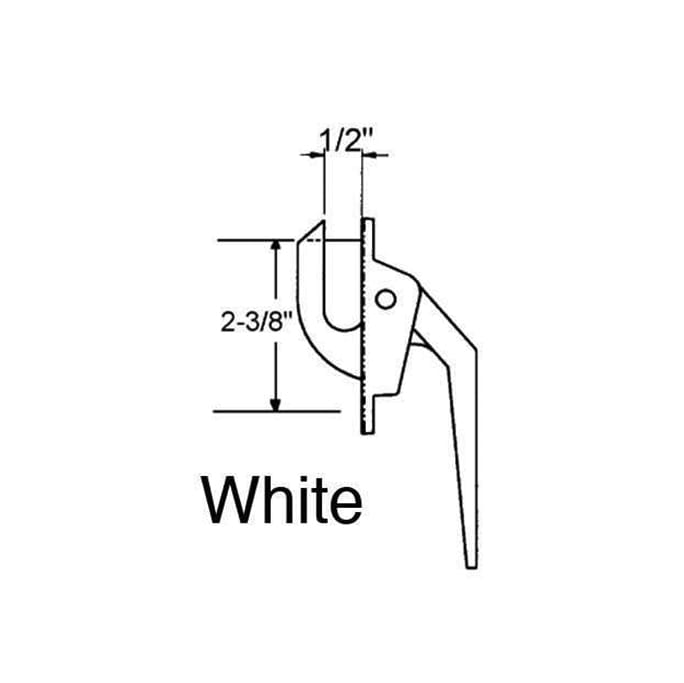 Locking Handle, Casement 2-3/8 screw spacing - White - Locking Handle, Casement 2-3/8 screw spacing - White