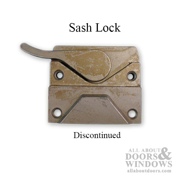 SASH LOCK, Hurd 2-5/16 holes - Gold - Discontinued - SASH LOCK, Hurd 2-5/16 holes - Gold - Discontinued