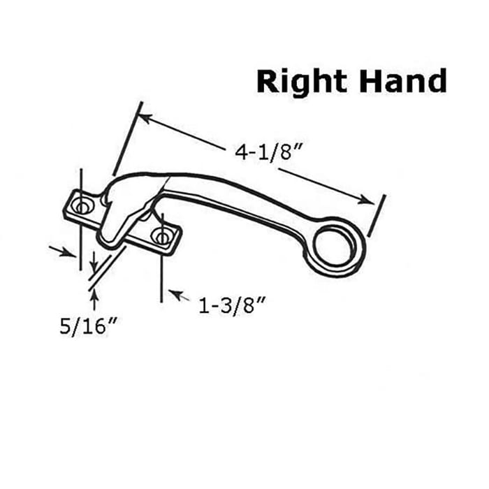 Locking Handle, Casement, 1-3/8”, RH  BZ Ring Type - Locking Handle, Casement, 1-3/8”, RH  BZ Ring Type