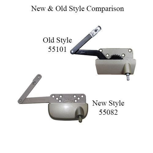 New Style Sill Mounted Straight Link 4-3/4 Inch Split Arm Casement Window Operator, Right, White - New Style Sill Mounted Straight Link 4-3/4 Inch Split Arm Casement Window Operator, Right, White