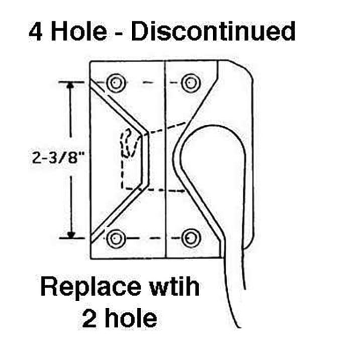SASH LOCK, Hurd 2-5/16 holes - Gold - Discontinued - SASH LOCK, Hurd 2-5/16 holes - Gold - Discontinued