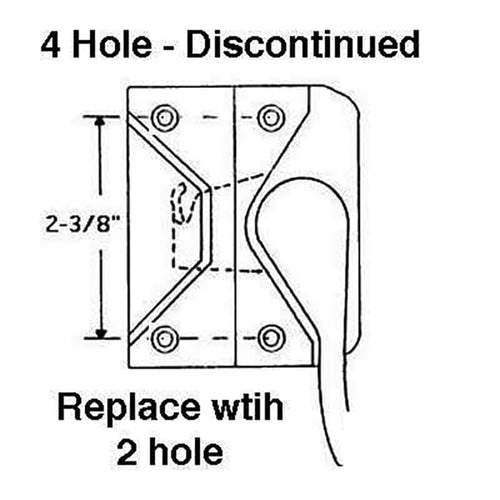 SASH LOCK, Hurd 2-5/16 holes - Gold - Discontinued - SASH LOCK, Hurd 2-5/16 holes - Gold - Discontinued