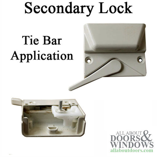 Secondary Sash Lock w/ Pin, Non-Handed- Choose Color - Secondary Sash Lock w/ Pin, Non-Handed- Choose Color