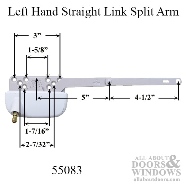 Truth Ellipse Split Arm Operator, 4-1/2
