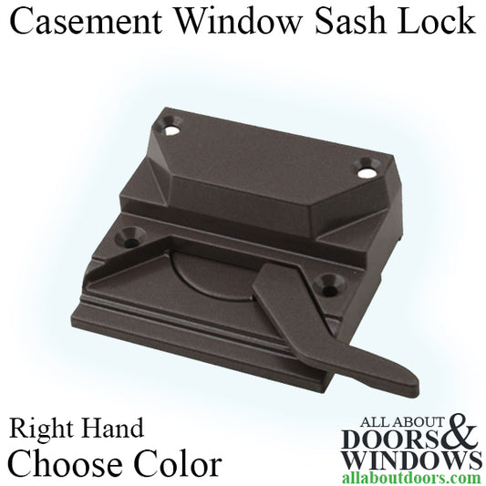 Truth 16.21 Weather Shield Casement Window Sash Lock, 4 Screw holes, Right hand - Choose Color