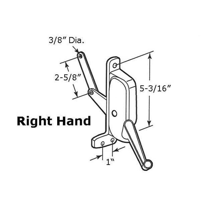 Operator, Type 2 Awning Window, Nu-Aire   RH 5-1/8 inch - Operator, Type 2 Awning Window, Nu-Aire   RH 5-1/8 inch