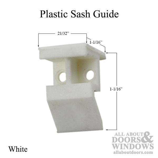 Capitol 60 Series Balance Accessories Plastic Sash Guide  - White - Capitol 60 Series Balance Accessories Plastic Sash Guide  - White
