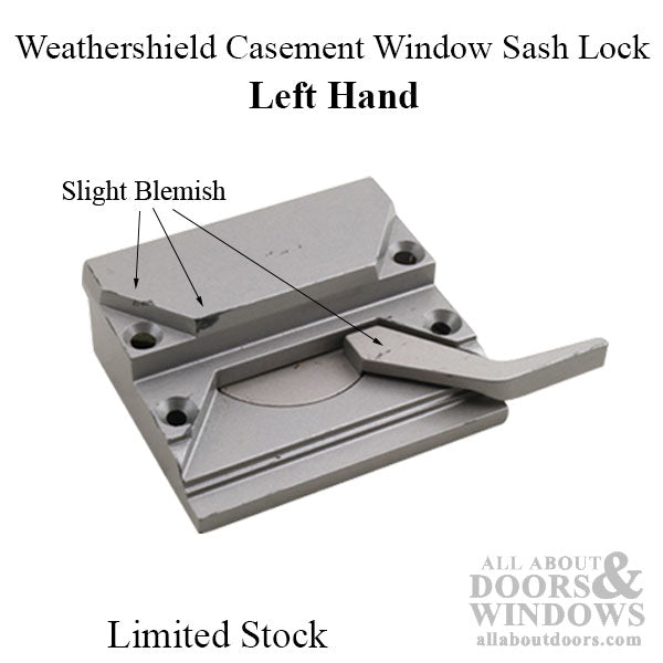 Peachtree Casement Window SASH LOCK, 4 Screw holes, 2-9/16 inch, Left hand - Peachtree Casement Window SASH LOCK, 4 Screw holes, 2-9/16 inch, Left hand