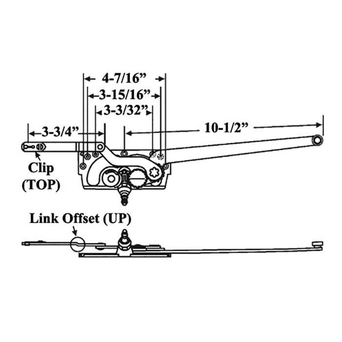 Truth Dual Arm Entrygard Casement Operator Right Hand Short Link - Truth Dual Arm Entrygard Casement Operator Right Hand Short Link