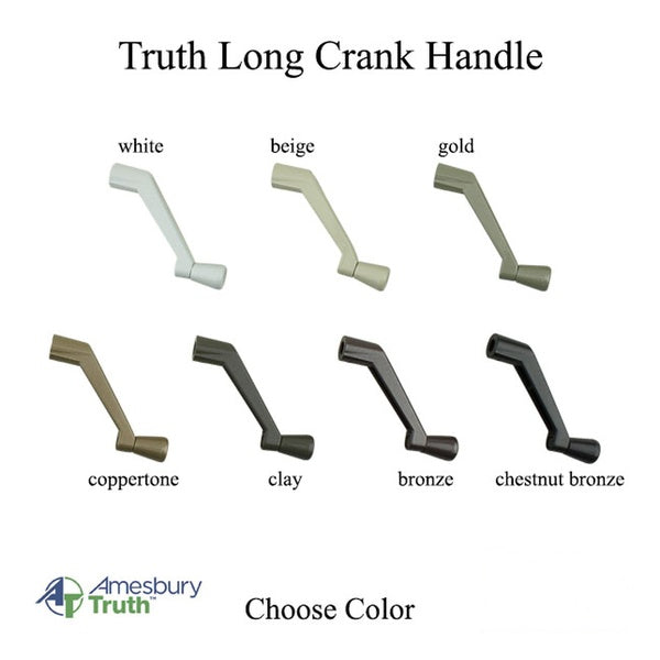 Amesbury Truth Long Length Crank Handle For Casement and Awning Windows 11/32 Inch Spline - Amesbury Truth Long Length Crank Handle For Casement and Awning Windows 11/32 Inch Spline