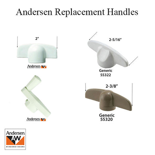 Andersen Replacement T-Handle 3/8 spline  Casement / Awning windows - Choose Color - Andersen Replacement T-Handle 3/8 spline  Casement / Awning windows - Choose Color
