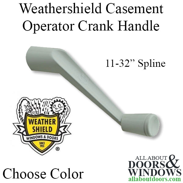 Weathershield Casement Operator Crank Handle, Long Length, 11/32