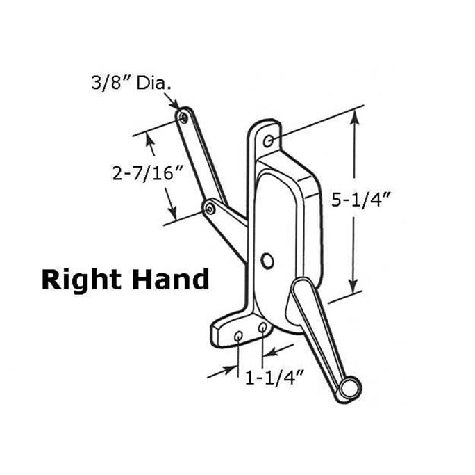 Operator, Type 2 Awning Window, ABC, Aluminum  RH - each - Operator, Type 2 Awning Window, ABC, Aluminum  RH - each