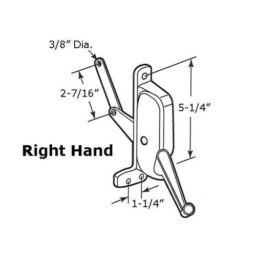 Operator, Type 2 Awning Window, ABC, Aluminum  RH - each - Operator, Type 2 Awning Window, ABC, Aluminum  RH - each