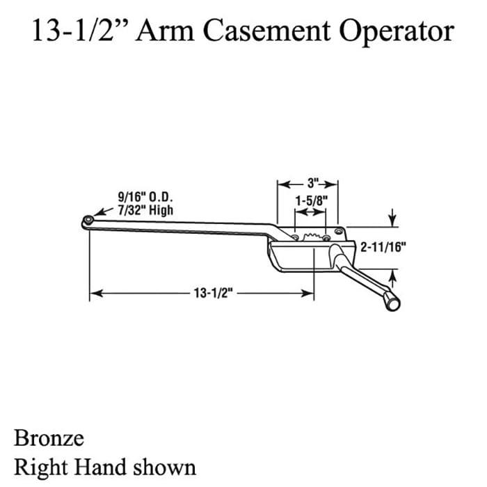 Replacement Surface Mount Casement Operator - Replacement Surface Mount Casement Operator