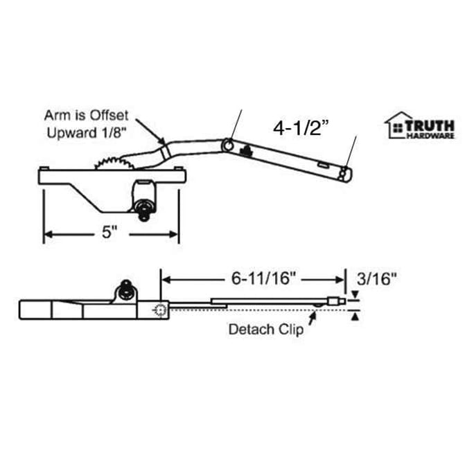 Truth Dyad Operator, Rear Mount 4.5 inch holes, Right Hand - Chestnut Bronze - Truth Dyad Operator, Rear Mount 4.5 inch holes, Right Hand - Chestnut Bronze