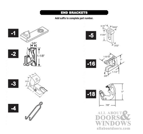 1/2 Inch Tilt Channel Balance 5/8 Inch x 9/16 Inch with #1 Balance Clip - 1/2 Inch Tilt Channel Balance 5/8 Inch x 9/16 Inch with #1 Balance Clip